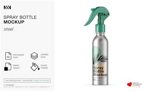 Download Free Matte Spray Bottle Mockup PSD Generator PSD Files