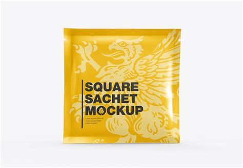 Download Free Matte Square Sachet Mockup TIFF PSD Generator