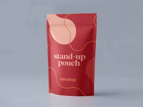 Download Free Matte Stand Up Pouch Mockup PSD Generator