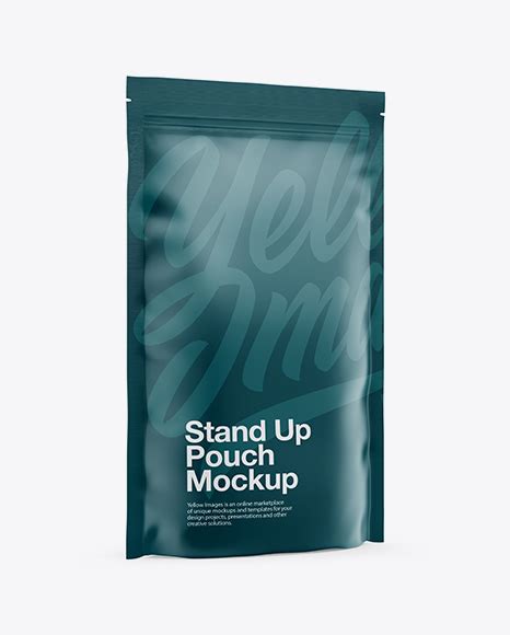 Download Free Matte Stand-Up Pouch Mockup - Half Side View PSD Generator
