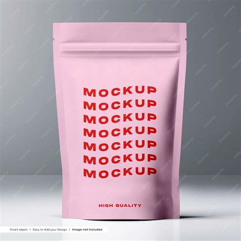 Download Free Matte Stand-Up Pouch Mockup - Halfside View PSD Generator