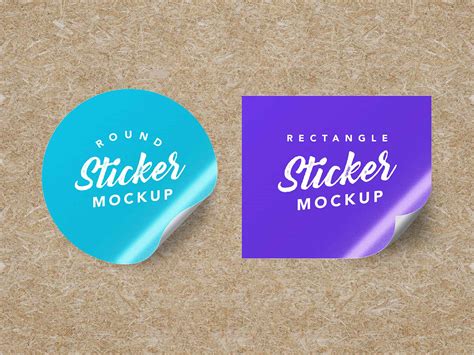 Download Free Matte Sticker Mockup PSD Yellowimages