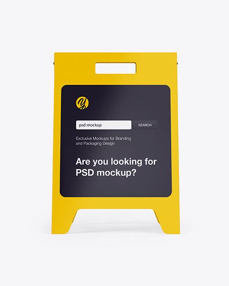 Download Free Matte Street Stand Mockup - Front View PSD Generator