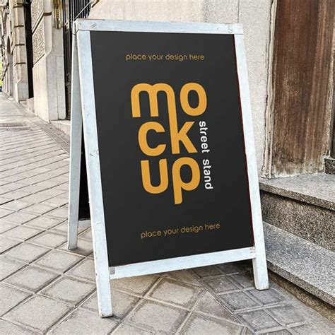 Download Free Matte Street Stand Mockup PSD Generator