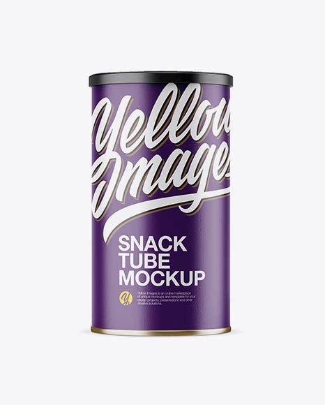 Download Free Matte Textured Snack Tube Mockup PSD Generator