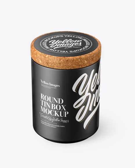 Download Free Matte Tin Box With Cork Mockup PSD Generator