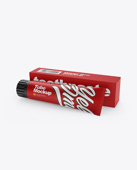 Download Free Matte Toothpaste Tube & Paper Box Mockup PSD for Branding