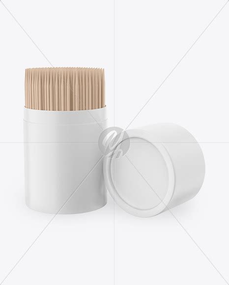 Download Free Matte Tube with Toothpicks Mockup TIFF PSD Generator