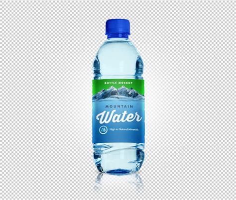 Download Free Matte Water Bottle Mockup PSD Generator