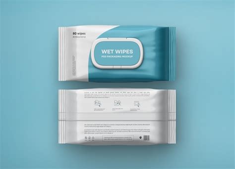 Download Free Matte Wet Wipe Pack Mockup - Top View PSD Generator