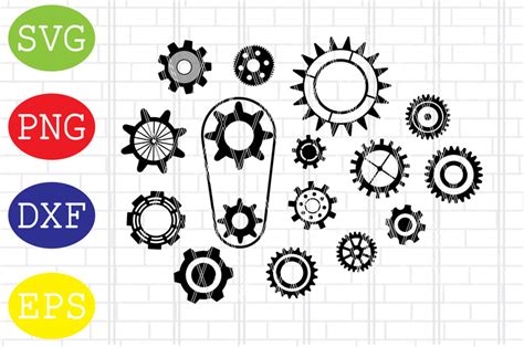 Download Free Mechanical Gears - SVG File, DXF File Commercial Use Free PSD Mockups
