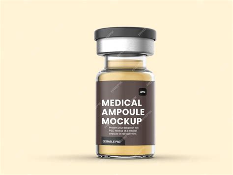 Download Free Medical Ampoule Mockup PSD Generator PSD Files