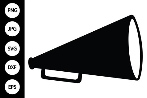 Download Free Megaphone SVG, Megaphone DXF, Cuttable File Silhouette DXF Files