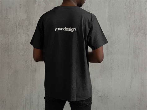 Download Free Men's T-Shirt Back View PSD TIFF Files PSD Files