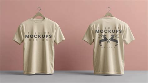 Download Free Men's T-Shirt Front View PSD Object Mockups PSD Files