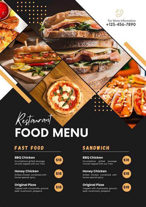 Free Menu Flyer Templates