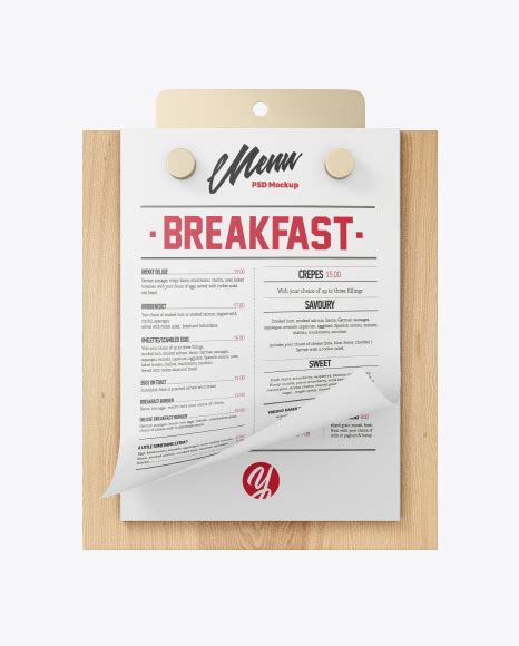 Download Free Menu w/ Matte Papers Mockup PSD Generator