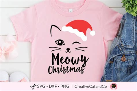 Download Free Meowy Christmas - SVG File, DXF File Cut Files