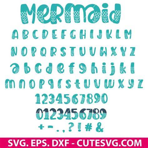 Download Free Mermaid Alphabet * Mermaid Pattern Cut File For Silhouette