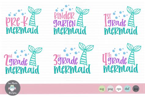 Download Free Mermaid Back To School Bundle Files Free PSD Mockups