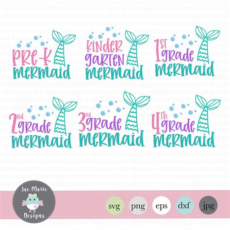 Download Free Mermaid Back To School Bundle For Crafts