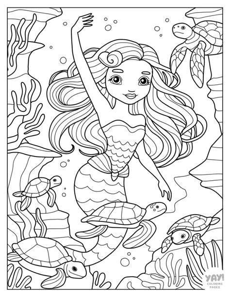 Free Mermaid Coloring Page