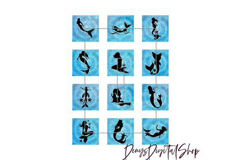 Download Free Mermaid Digital Collage Sheet Cut Images