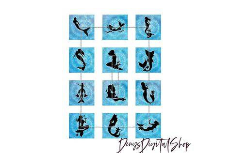 Download Free Mermaid Digital Collage Sheet Files