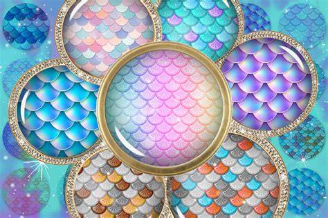 Download Free Mermaid Digital Collage Sheet Printable