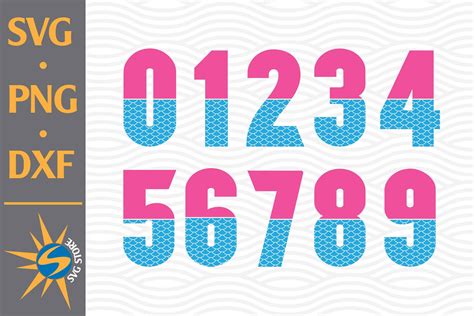 Download Free Mermaid Numbers SVG, PNG, DXF Digital Files Include Creativefabrica DXF Files