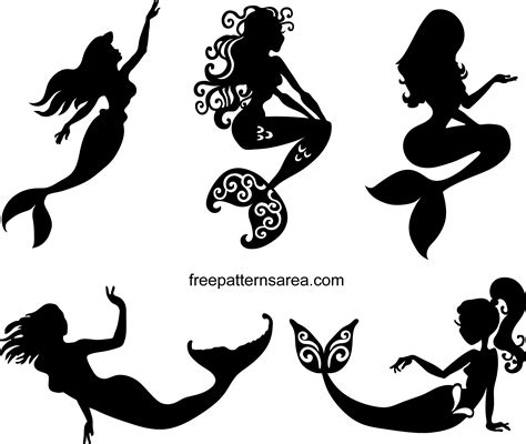 Download Free Mermaid SVG, Mermaid DXF, Cuttable File Silhouette