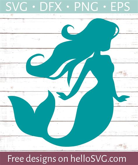 Download Free Mermaid SVG, Mermaid DXF, Cuttable File Silhouette DXF Files