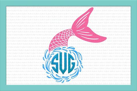 Download Free Mermaid Tail Complete Monogram Alphabet SVG Cutting Files Files