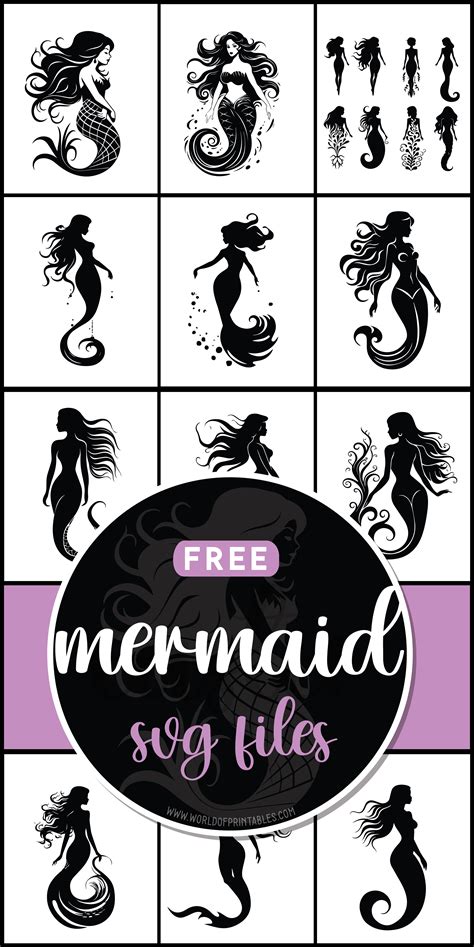 Download Free Mermaid Trio Files For Crafts