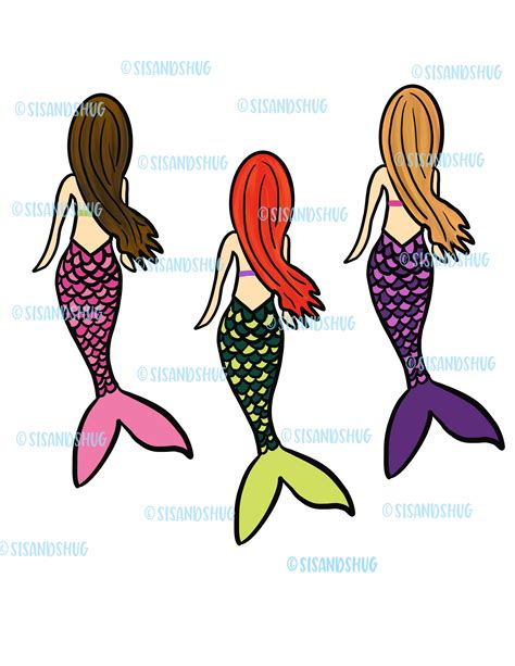 Download Free Mermaid Trio For Silhouette