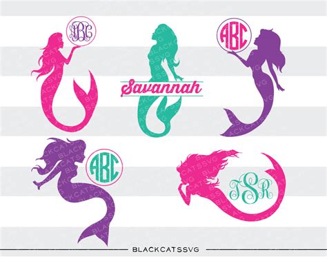 Download Free Mermaids monogram SVG Commercial Use For Crafts