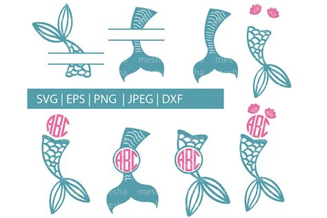 Download Free Mermaids monogram SVG Crafts