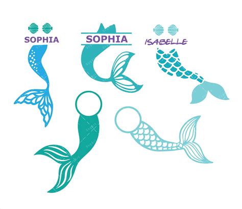 Download Free Mermaids monogram SVG Images