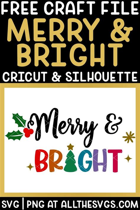 Download Free Merry And Bright For Crafts