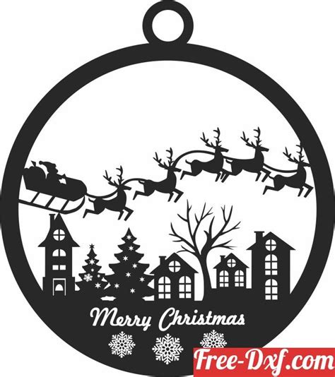 Download Free Merry Christmas DXF Files