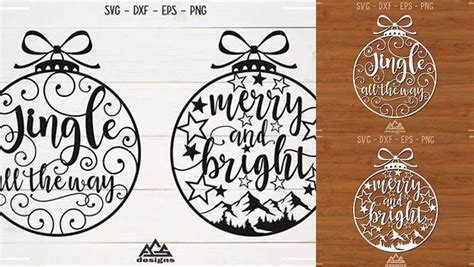 Download Free Merry Christmas Light Bulb Svg Design Cut Files