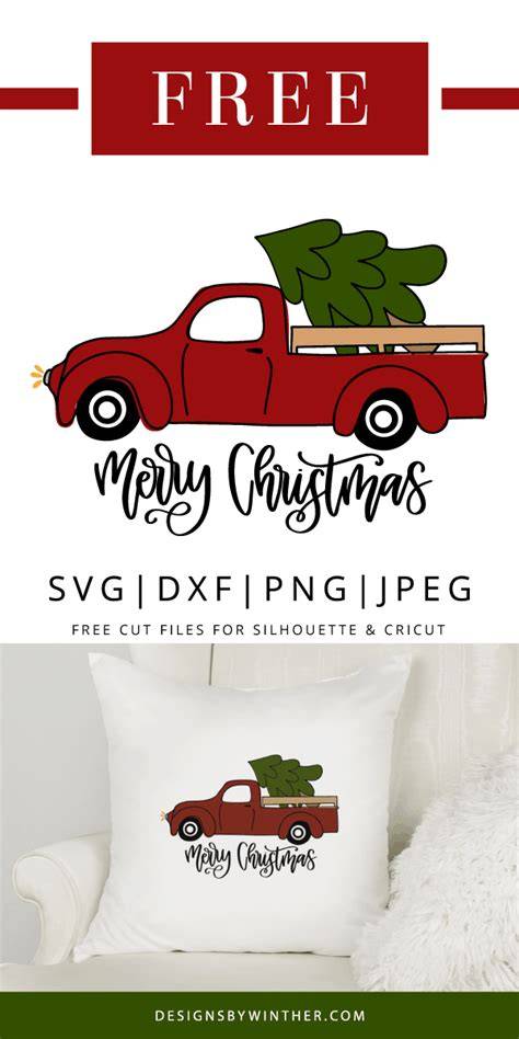 Download Free Merry Christmas Truck | Cut File Files For Crafts