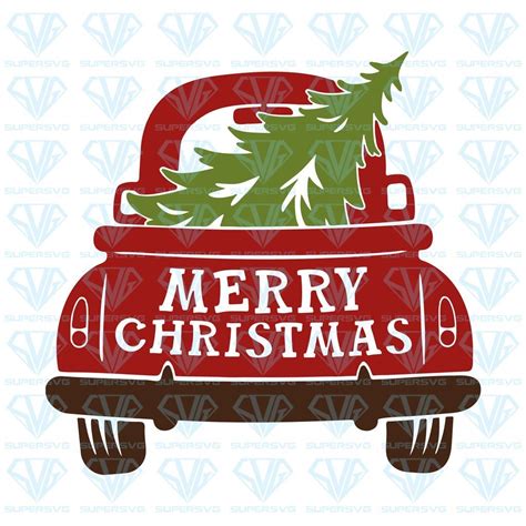 Download Free Merry Christmas Truck | Cut File Printable