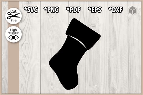 Download Free Merry Christmas With Stocking For Silhouette