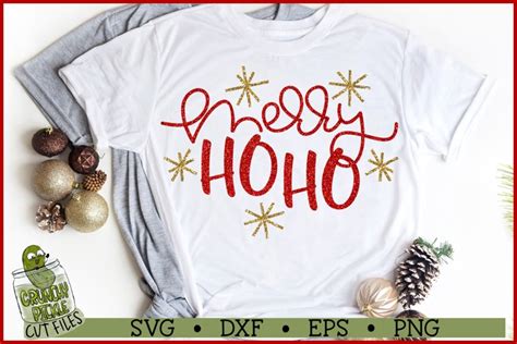 Download Free Merry Ho Ho Christmas SVG File DXF Files