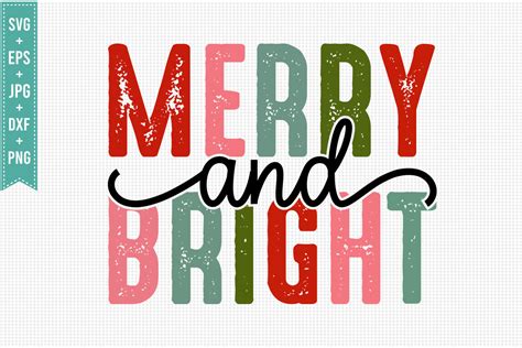 Download Free Merry and Bright CHRISTMAS SVG File Bundle For Silhouette