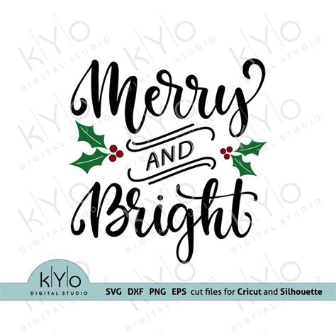 Download Free Merry bright Commercial Use DXF Files
