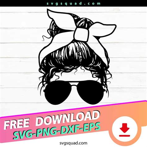 Download Free Messy Bun SVG Cutting Files Commercial Use DXF Files