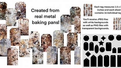 Download Free Metal Texture Printable Tags Collection Cameo