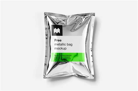 Download Free Metallic Bag Mockup - Half Side View PSD Generator